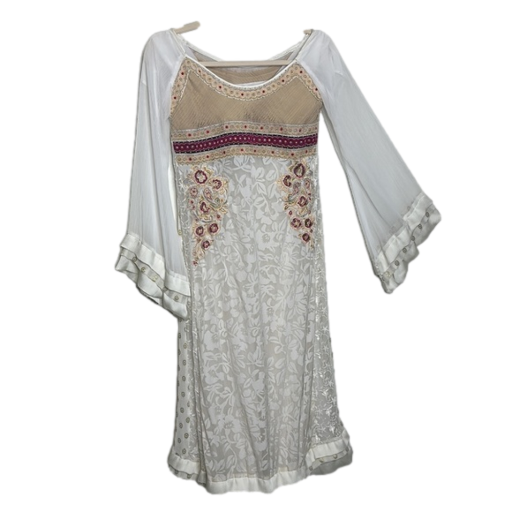 T19 Handmade DIY Afghan Maxi Dress with bell sleeves
